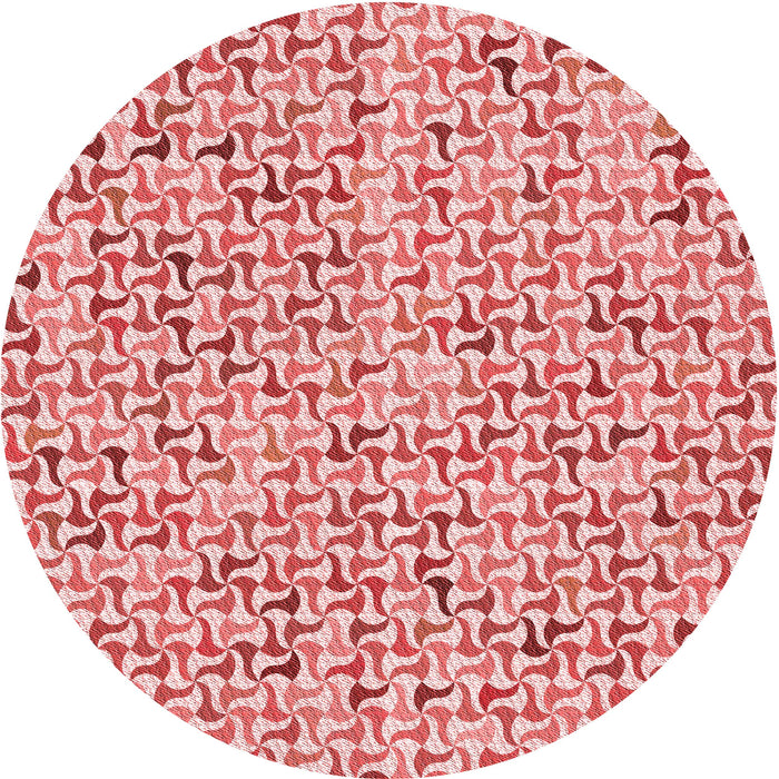 Square Patterned Deep Rose Pink Rug, pat1524rd