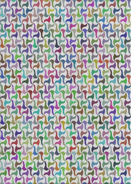 Patterned Gray Novelty Rug, pat1524