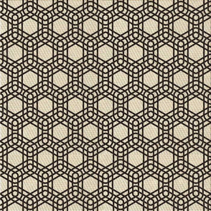 Round Patterned Milk Chocolate Brown Rug, pat1525brn