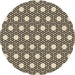 Square Patterned Milk Chocolate Brown Rug, pat1525brn