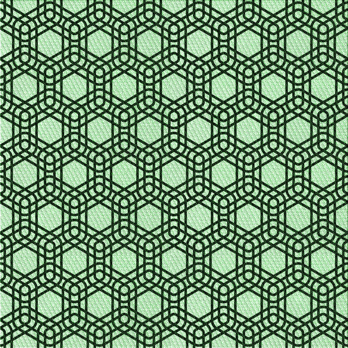 Round Patterned Dark Forest Green Rug, pat1525grn