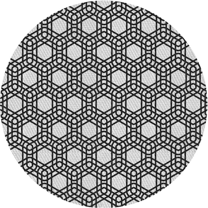 Patterned Black Rug, pat1525gry