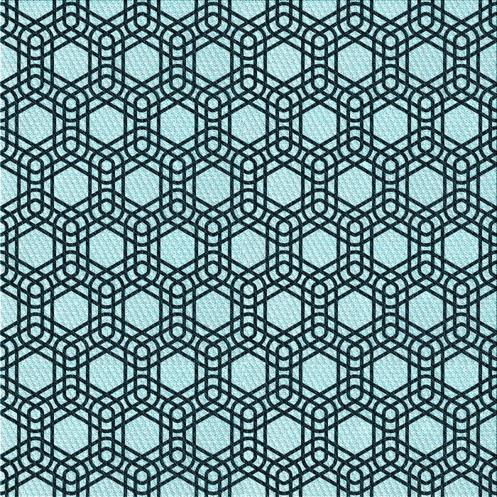 Sideview of Patterned Blue Rug, pat1525lblu