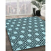 Patterned Blue Rug in Family Room, pat1525lblu