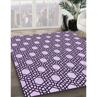 Patterned Blossom Pink Rug, pat1525pur