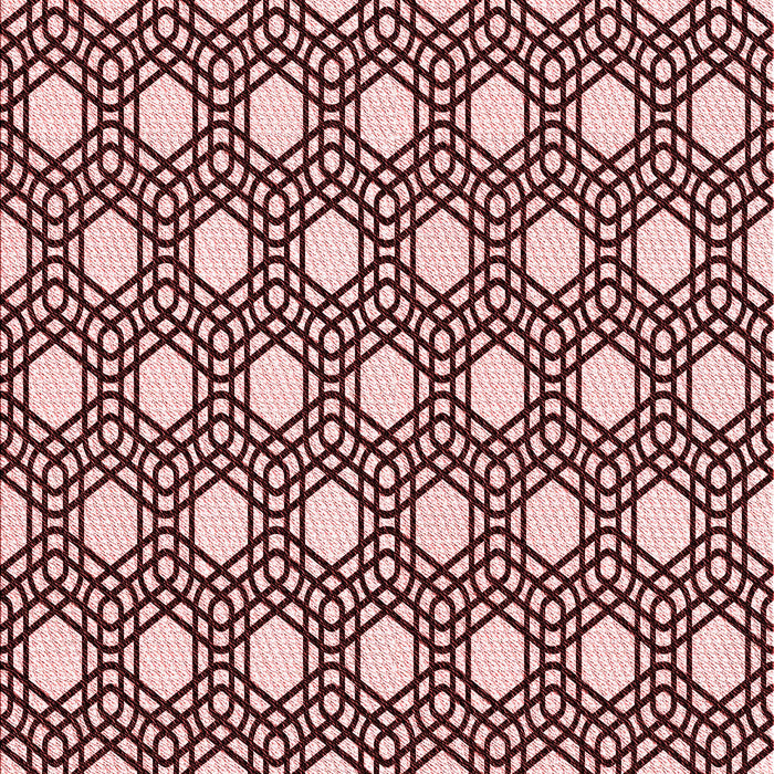 Patterned Deep Rose Pink Rug, pat1525rd