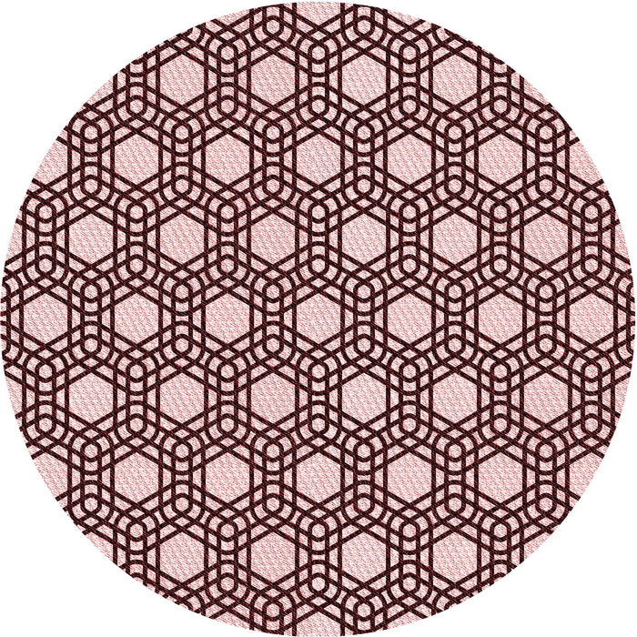 Square Patterned Deep Rose Pink Rug, pat1525rd