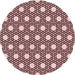 Square Patterned Deep Rose Pink Rug, pat1525rd