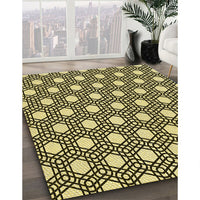 Patterned Milk Chocolate Brown Rug, pat1525yw