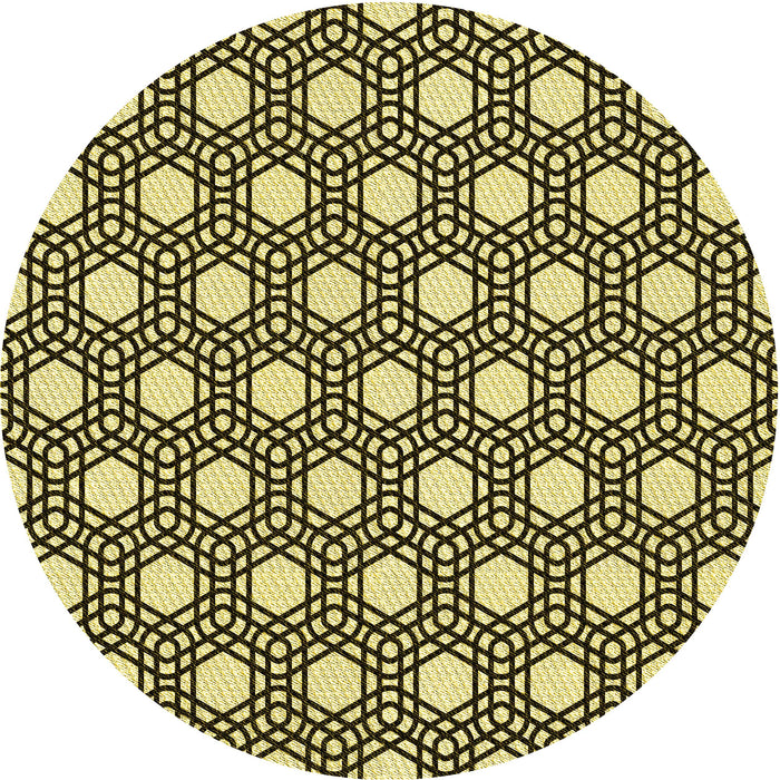 Square Patterned Milk Chocolate Brown Rug, pat1525yw