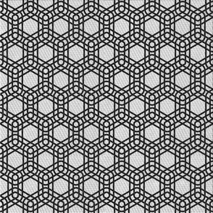 Square Patterned Charcoal Black Novelty Rug, pat1525