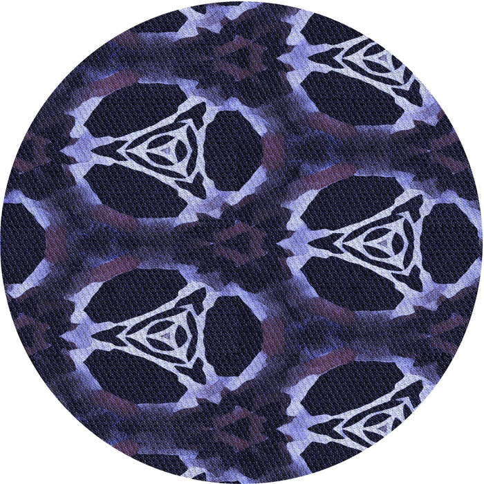 Square Patterned Night Blue Rug, pat1526blu