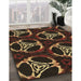 Machine Washable Transitional Light Brown Rug in a Family Room, wshpat1526brn