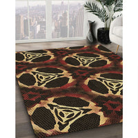 Patterned Light Brown Rug, pat1526brn