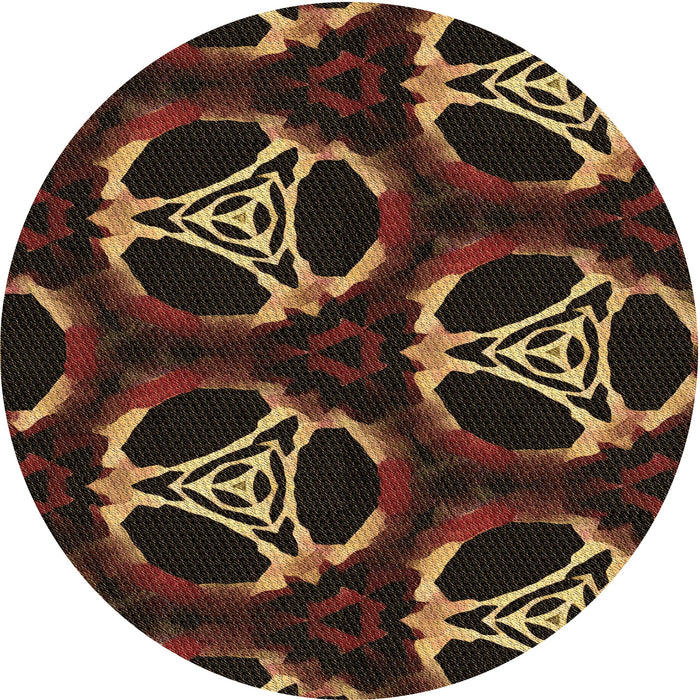 Square Patterned Light Brown Rug, pat1526brn