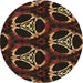 Square Patterned Light Brown Rug, pat1526brn
