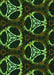 Patterned Dark Lime Green Rug, pat1526grn