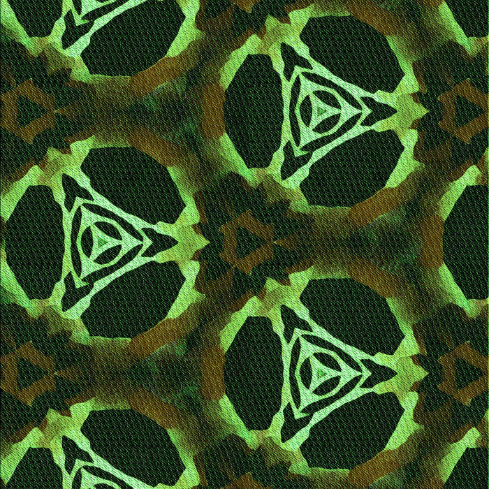 Patterned Dark Lime Green Rug, pat1526grn