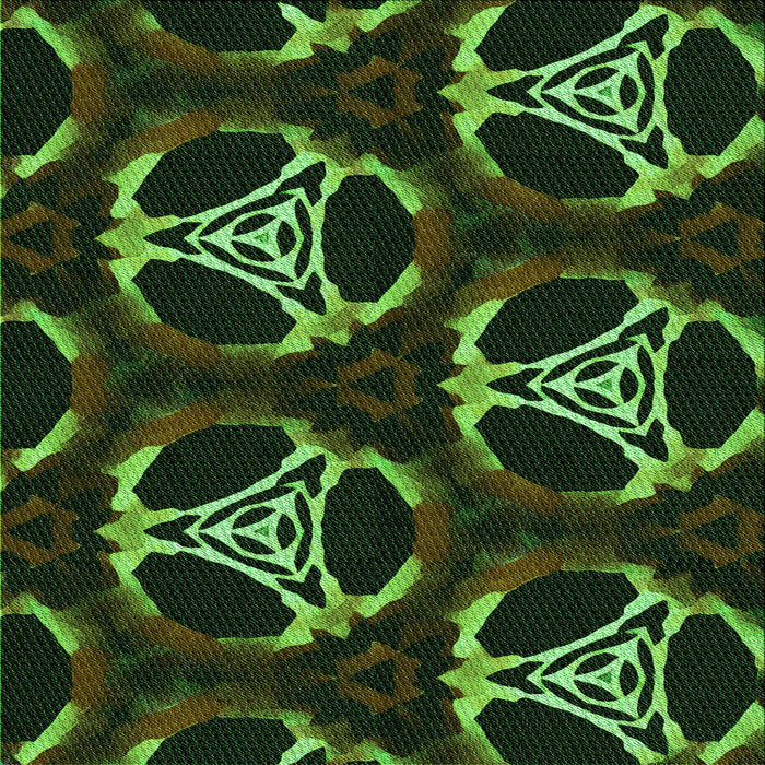 Round Patterned Dark Lime Green Rug, pat1526grn