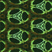 Round Patterned Dark Lime Green Rug, pat1526grn