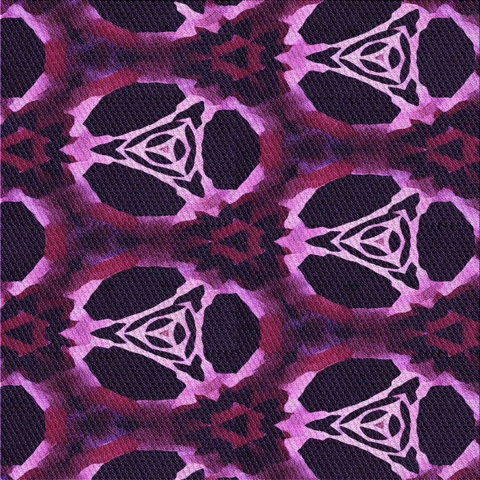 Round Patterned Orchid Purple Rug, pat1526pur