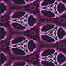 Round Patterned Orchid Purple Rug, pat1526pur