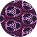 Square Patterned Orchid Purple Rug, pat1526pur