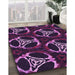 Patterned Orchid Purple Rug in Family Room, pat1526pur