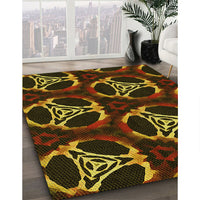 Patterned Red Rug, pat1526yw