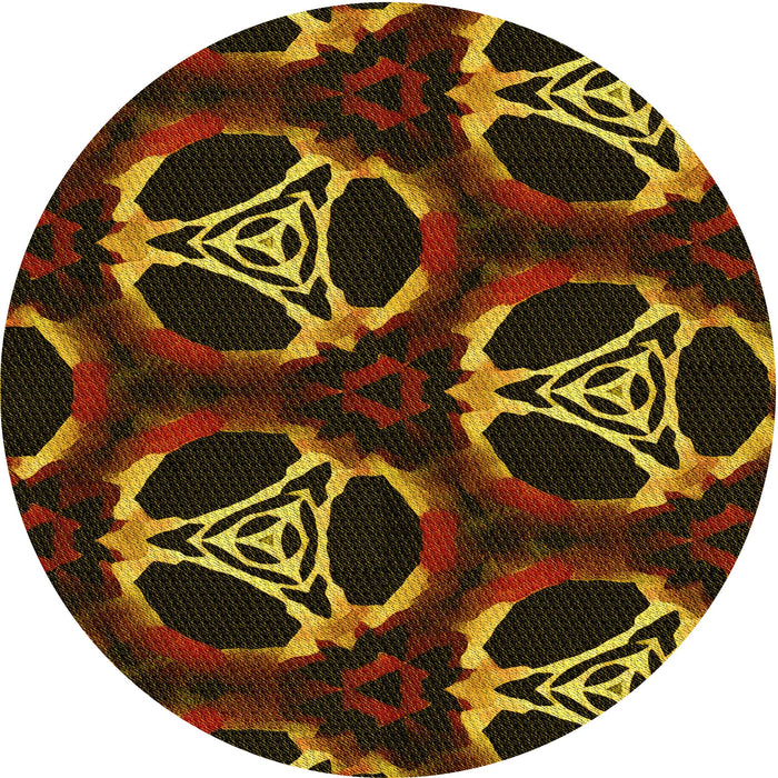 Square Patterned Red Rug, pat1526yw