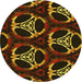 Square Patterned Red Rug, pat1526yw