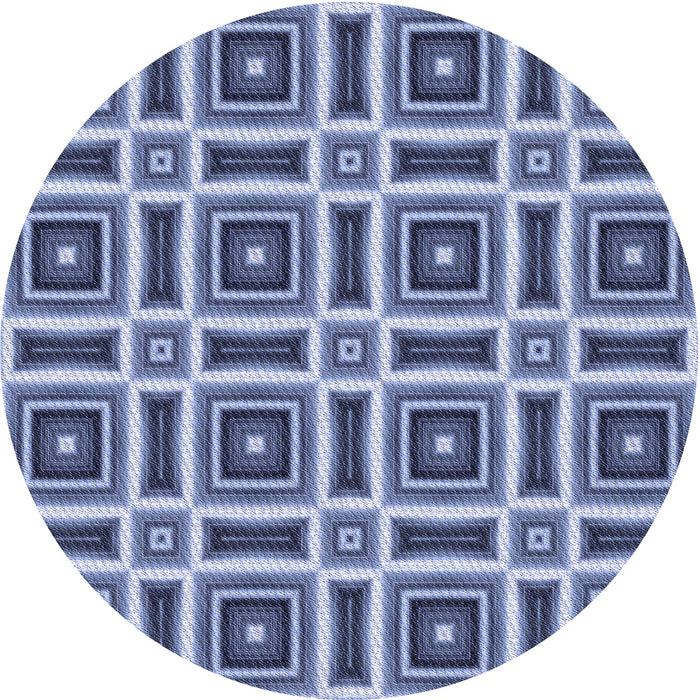 Square Patterned Sky Blue Rug, pat1527blu