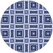 Square Patterned Sky Blue Rug, pat1527blu