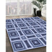 Machine Washable Transitional Sky Blue Rug in a Family Room, wshpat1527blu