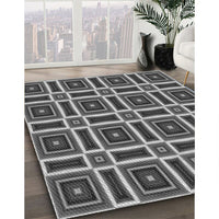 Patterned Dark Gray Rug, pat1527gry