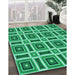 Patterned Lime Mint Green Rug in Family Room, pat1527lblu