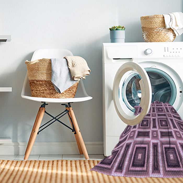Machine Washable Transitional Purple Rug in a Washing Machine, wshpat1527pur
