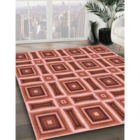 Patterned Red Rug, pat1527rd