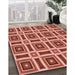 Machine Washable Transitional Red Rug in a Family Room, wshpat1527rd