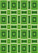 Patterned Green Novelty Rug, pat1527