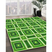 Patterned Green Novelty Rug, pat1527