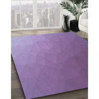 Patterned Purple Mimosa Purple Rug, pat1528blu