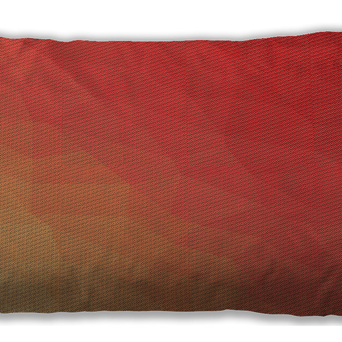 Patterned Rectangular Neon Orange Lumbar Throw Pillow, 13 inch by 19 inch, lbpat1528org