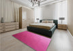 Patterned Crimson Purple Rug in a Bedroom, pat1528pur