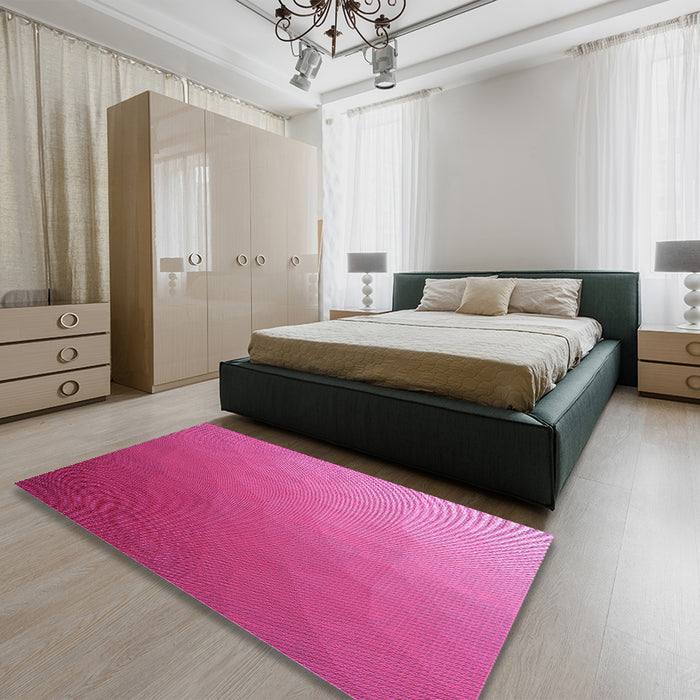 Patterned Crimson Purple Rug in a Bedroom, pat1528pur