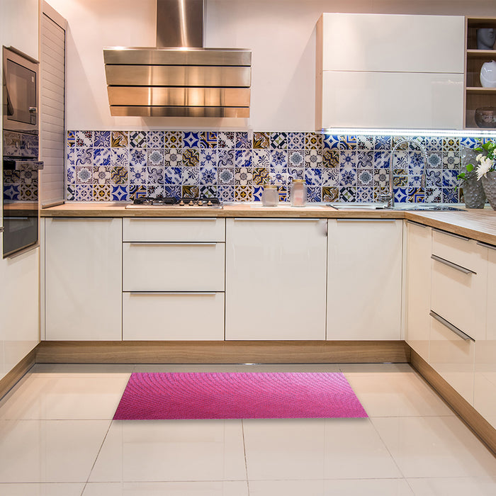 Patterned Crimson Purple Rug in a Kitchen, pat1528pur