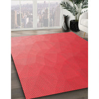 Patterned Red Rug, pat1528rd