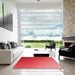 Machine Washable Transitional Red Rug in a Kitchen, wshpat1528rd