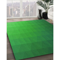 Patterned Green Rug, pat1529grn