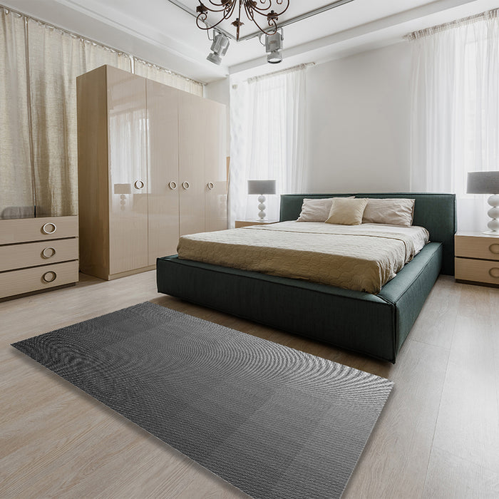 Patterned Gray Rug in a Bedroom, pat1529gry